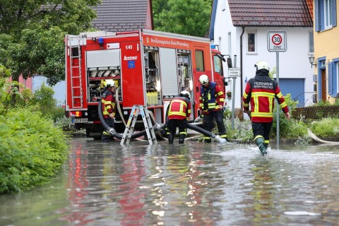 Neue Regenfälle in Süddeutschland - aber nur wenige Einsätze